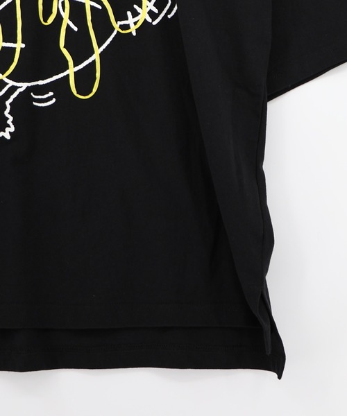 ScoLar Parity（スカラーパリティ）の「361121：カセットテープにからまるネコTシャツ（Tシャツ/カットソー・レディース・イエロー/ブラック/オフホワイト・M/S）」の20枚目の写真