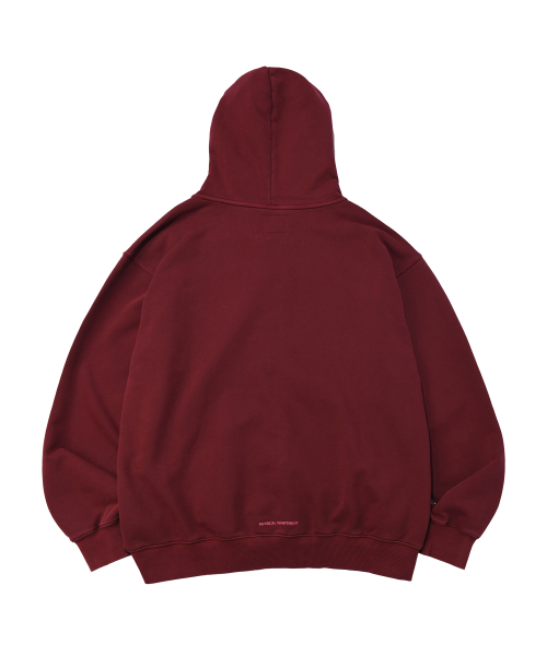 PHYPS MOTORCYCLE(フィップスモーターサイクル)の「Pigment Hoodie Zip-Up Burgundy(パーカー・レディース・その他・SMALL/MEDIUM/LARGE/X-LARGE)」の2枚目の写真