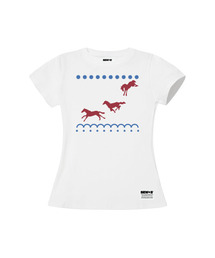 do blue セミクロップ半袖Tシャツ [ホワイト]