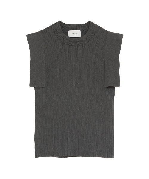 CLANE(クラネ)の「SQUARE SLEEVE KNIT TOPS(ニット/セーター・レディース・チャコールグレー/ブルー/ホワイト系/ホワイト・1/2)」の21枚目の写真