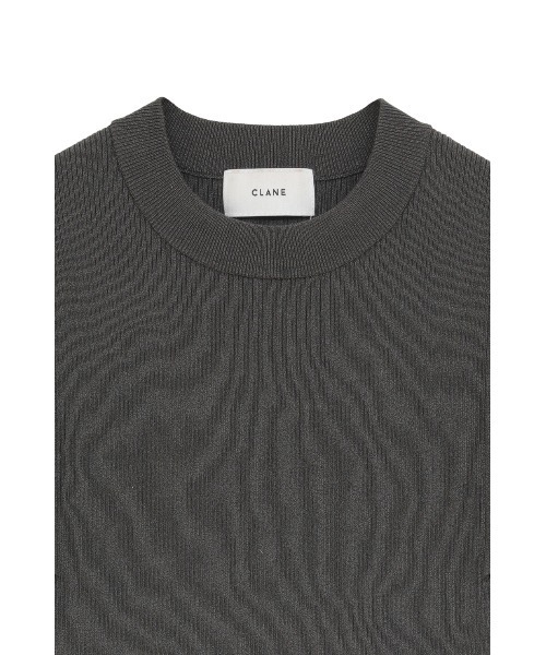 CLANE(クラネ)の「SQUARE SLEEVE KNIT TOPS(ニット/セーター・レディース・チャコールグレー/ブルー/ホワイト系/ホワイト・1/2)」の22枚目の写真