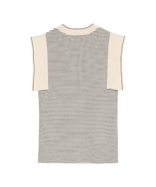 CLANE(クラネ)の「SQUARE SLEEVE KNIT TOPS(ニット/セーター・レディース・チャコールグレー/ブルー/ホワイト系/ホワイト・1/2)」の16枚目の写真