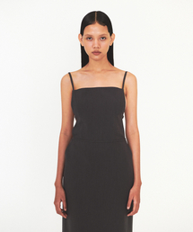 STRAP SLEEVELESS DRESS (dark grey)