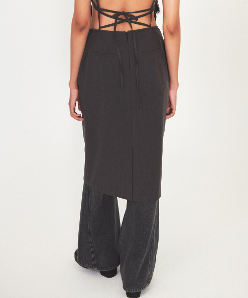 DIAGONAL(ダイアゴナル)の「STRAP SLEEVELESS DRESS (dark grey)(ワンピース・レディース・その他・S/M)」の4枚目の写真