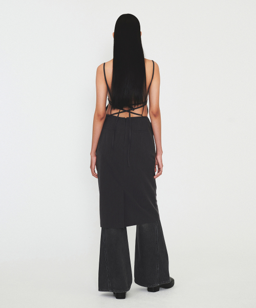DIAGONAL(ダイアゴナル)の「STRAP SLEEVELESS DRESS (dark grey)(ワンピース・レディース・その他・S/M)」の8枚目の写真