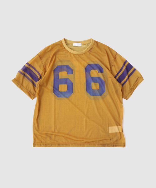 TOLQ(トルク)の「TOLQ / トルク Skeleton Printed Football T-shirts(Tシャツ/カットソー・メンズ・イエロー系その他・5/4)」の1枚目の写真