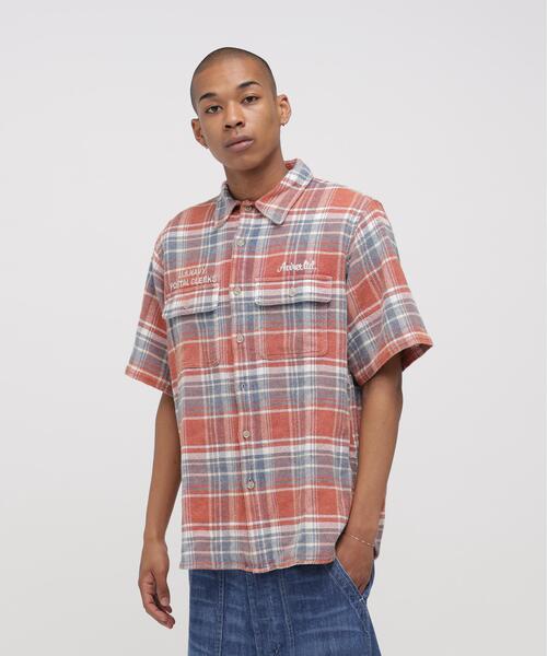 AVIREX（アヴィレックス）の「《AVIREX × UNIVERSAL OVERALL》POSTAL FLANNEL SHIRT / ポスタル フランネルシャツ / アヴィレックス / ユニバーサルオーバーオール（シャツ/ブラウス・メンズ・モスグリーン/オレンジ・L/XL/M）」の11枚目の写真
