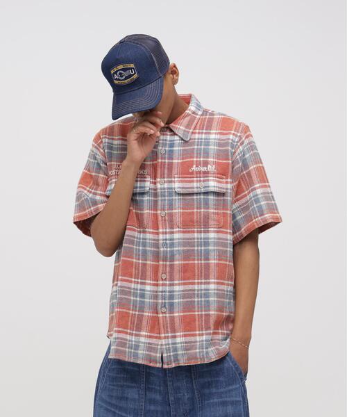 AVIREX（アヴィレックス）の「《AVIREX × UNIVERSAL OVERALL》POSTAL FLANNEL SHIRT / ポスタル フランネルシャツ / アヴィレックス / ユニバーサルオーバーオール（シャツ/ブラウス・メンズ・モスグリーン/オレンジ・L/XL/M）」の12枚目の写真