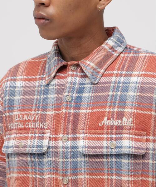 AVIREX（アヴィレックス）の「《AVIREX × UNIVERSAL OVERALL》POSTAL FLANNEL SHIRT / ポスタル フランネルシャツ / アヴィレックス / ユニバーサルオーバーオール（シャツ/ブラウス・メンズ・モスグリーン/オレンジ・L/XL/M）」の18枚目の写真