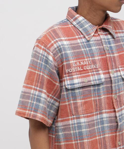 AVIREX（アヴィレックス）の「《AVIREX × UNIVERSAL OVERALL》POSTAL FLANNEL SHIRT / ポスタル フランネルシャツ / アヴィレックス / ユニバーサルオーバーオール（シャツ/ブラウス・メンズ・モスグリーン/オレンジ・L/XL/M）」の20枚目の写真