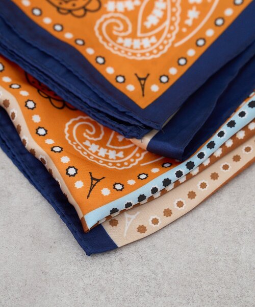 SHENERY(シーナリー)の「マルチパネルスカーフ(バンダナ/スカーフ・レディース・オレンジ/ピンク・FREE)」の6枚目の写真