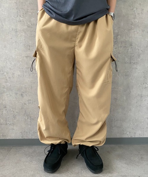 link lot(リンクロット)の「【ウエストゴム】ナイロンカーゴパンツ(カーゴパンツ・メンズ・ブラック/カーキ/ベージュ・M/L)」の22枚目の写真