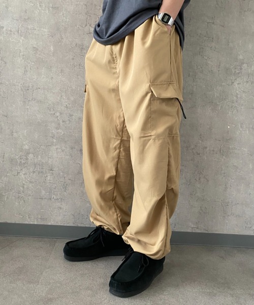 link lot(リンクロット)の「【ウエストゴム】ナイロンカーゴパンツ(カーゴパンツ・メンズ・ブラック/カーキ/ベージュ・M/L)」の21枚目の写真