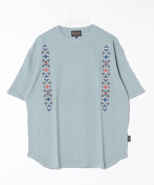 PENDLETON(ペンドルトン)の「【PENDLETON】S/S Pique EMB Tee(Tシャツ/カットソー・メンズ・ブルー/グレー系その他・LARGE/MEDIUM)」の4枚目の写真