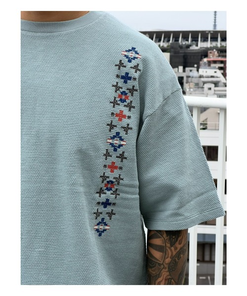 PENDLETON(ペンドルトン)の「【PENDLETON】S/S Pique EMB Tee(Tシャツ/カットソー・メンズ・ブルー/グレー系その他・LARGE/MEDIUM)」の7枚目の写真