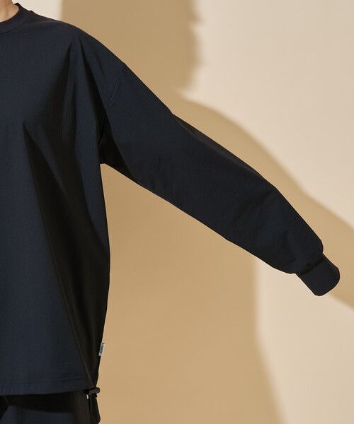 FREAK'S STORE（フリークスストア）の「限定展開 TAION × FREAK'S STORE/タイオン <UVカット・吸水速乾・接触冷感・抗菌・ストレッチ>別注 ロング スリーブ トップス ショーツ セットアップ（セットアップ・レディース・ベージュ/ライトグレー/ブラック/インディゴブルー・ﾌﾘ-）」の16枚目の写真