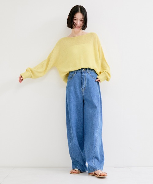 LE CERCLE par rope'（ルセルクルパーロペ）の「ペーパーヤーン2WAYニットプルオーバー（ニット/セーター・レディース・ブルー系その他2/イエロー系その他/オフホワイト・FREE）」の11枚目の写真