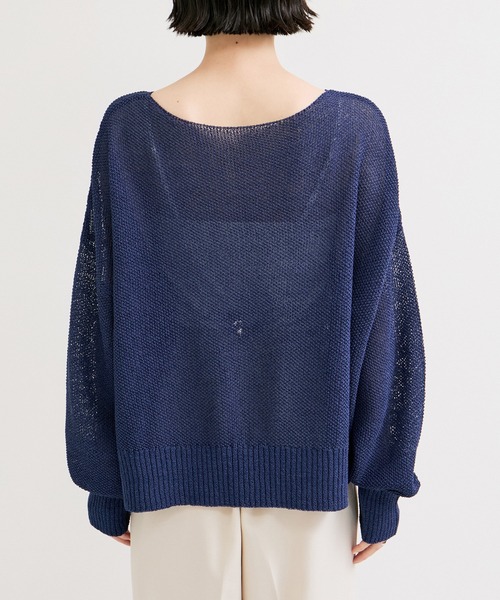 LE CERCLE par rope'（ルセルクルパーロペ）の「ペーパーヤーン2WAYニットプルオーバー（ニット/セーター・レディース・ブルー系その他2/イエロー系その他/オフホワイト・FREE）」の20枚目の写真