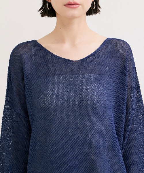 LE CERCLE par rope'（ルセルクルパーロペ）の「ペーパーヤーン2WAYニットプルオーバー（ニット/セーター・レディース・ブルー系その他2/イエロー系その他/オフホワイト・FREE）」の21枚目の写真