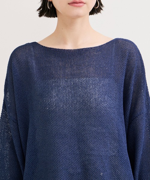 LE CERCLE par rope'（ルセルクルパーロペ）の「ペーパーヤーン2WAYニットプルオーバー（ニット/セーター・レディース・ブルー系その他2/イエロー系その他/オフホワイト・FREE）」の22枚目の写真