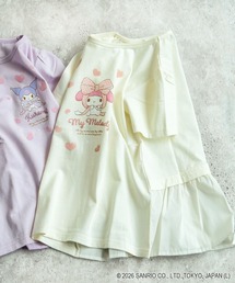 la poche biscuit（ラポシェビスキュイ）の「【 マイメロディ・クロミ コラボ 】後ろ切り替え 半袖T　（綿100%）（Tシャツ/カットソー）」