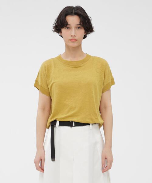 MARGARET HOWELL(マーガレットハウエル)の「LINEN JERSEY TOP(Tシャツ/カットソー・レディース・ネイビー/イエロー/グレー系その他3・2)」の3枚目の写真