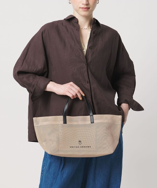 UNITED ARROWS(ユナイテッドアローズ)の「コンビ メッシュ トートバッグ L(トートバッグ・レディース・ブラック/グレー系/ベージュ/ネイビー・FREE)」の3枚目の写真