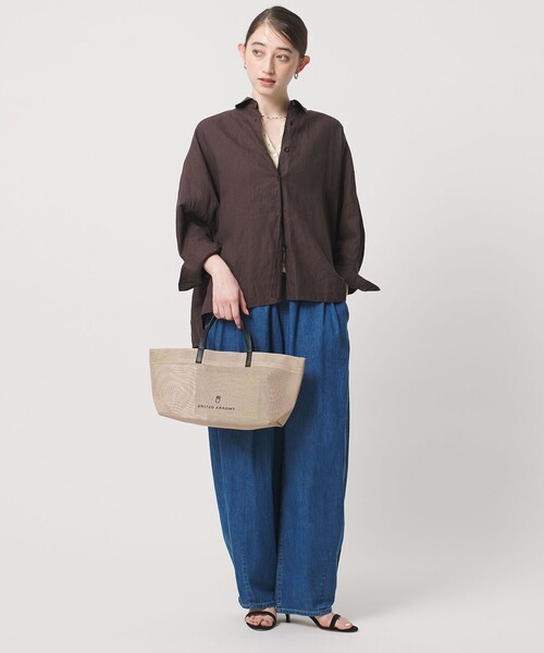 UNITED ARROWS(ユナイテッドアローズ)の「コンビ メッシュ トートバッグ L(トートバッグ・レディース・ブラック/グレー系/ベージュ/ネイビー・FREE)」の6枚目の写真