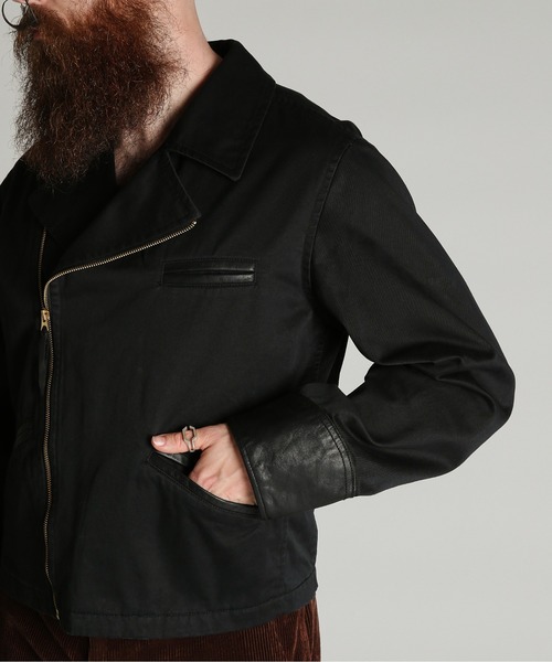 schott（ショット）の「Schott/ショット/LEATHER COMB. DOUBLE RIDERS/レザー コンビ ダブルライダース（ライダースジャケット・メンズ・ダークブラウン/ブラック・M/L/XL/2XL）」の8枚目の写真