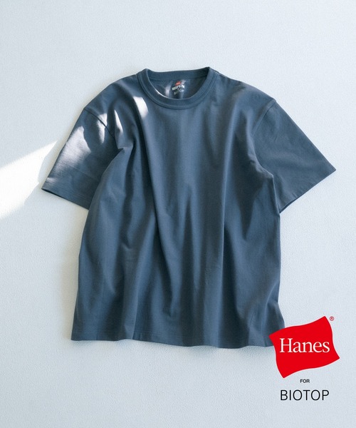 Hanes for BIOTOP】DOUBLE BINDER CREW NECK T-SHIRT（Tシャツ