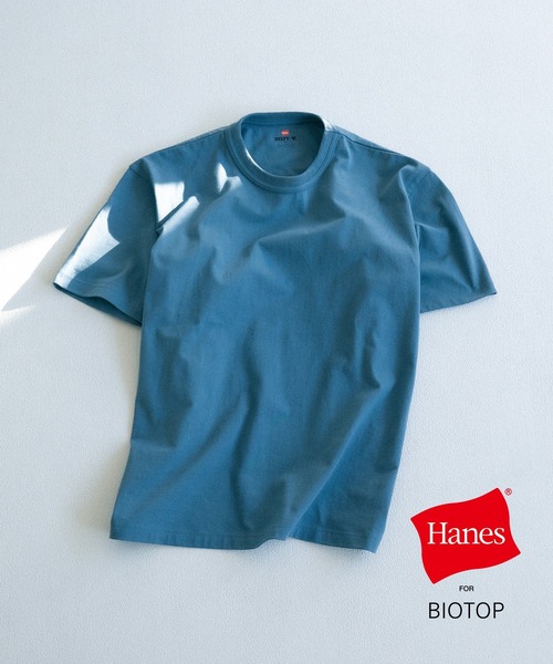 Hanes for BIOTOP】DOUBLE BINDER CREW NECK T-SHIRT（Tシャツ