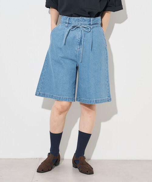 FREAK'S STORE(フリークスストア)の「RED KAP × FREAK'S STORE/レッドキャップ 別注 紐付き タックハーフパンツ(チノパンツ・レディース・サックスブルー/ブラック/ベージュ/ブラック系その他・MEDIUM/SMALL)」の11枚目の写真