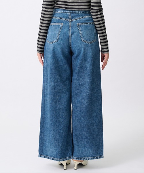 JOHN LAWRENCE SULLIVAN(ジョンローレンスサリバン)の「【JOHN LAWRENCE SULLIVAN/ジョンローレンスサリバン】WASHED DENIM WIDE PANTS (SHORT LENGTH)/ウォッシュドデニムワイドパンツ(デニムパンツ・レディース・ブラック/インディゴブルー・S/M)」の7枚目の写真