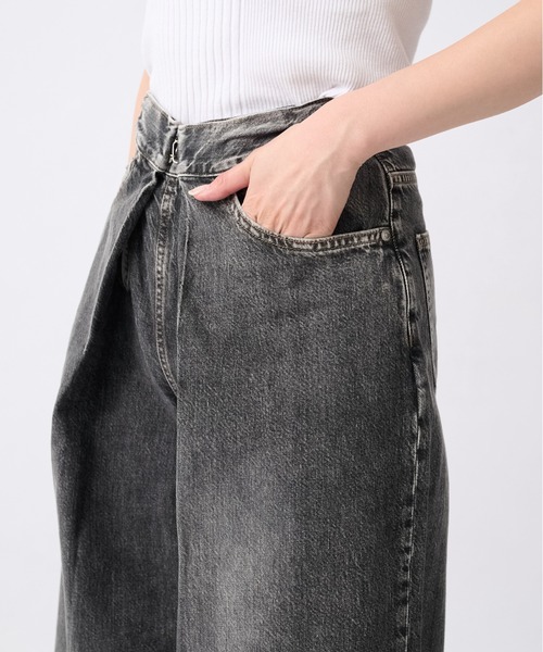JOHN LAWRENCE SULLIVAN(ジョンローレンスサリバン)の「【JOHN LAWRENCE SULLIVAN/ジョンローレンスサリバン】WASHED DENIM WIDE PANTS (SHORT LENGTH)/ウォッシュドデニムワイドパンツ(デニムパンツ・レディース・ブラック/インディゴブルー・S/M)」の17枚目の写真