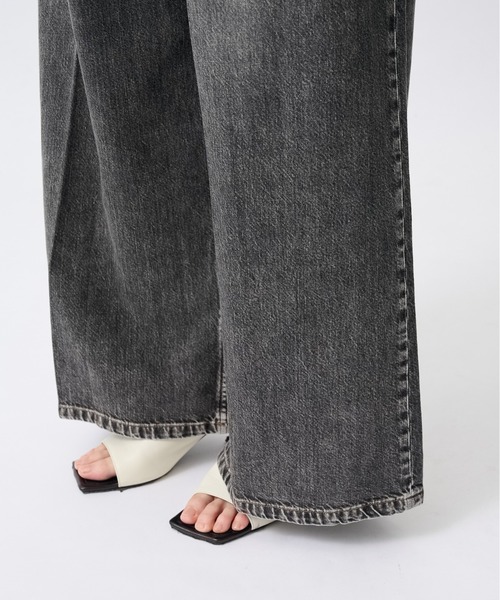 JOHN LAWRENCE SULLIVAN(ジョンローレンスサリバン)の「【JOHN LAWRENCE SULLIVAN/ジョンローレンスサリバン】WASHED DENIM WIDE PANTS (SHORT LENGTH)/ウォッシュドデニムワイドパンツ(デニムパンツ・レディース・ブラック/インディゴブルー・S/M)」の18枚目の写真