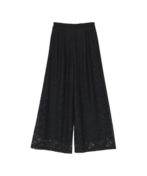 Re:EDIT（リエディ）の「[2026 SUMMER COLLECTION]ストレッチブロックレースリラックスパンツ（その他パンツ・レディース・ブラック/アイボリー・LARGE/MEDIUM）」の16枚目の写真