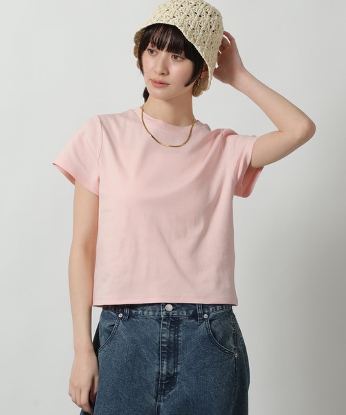 LAKOLE(ラコレ)の「チビTEE / 660029(Tシャツ/カットソー・レディース・グレー/オフホワイト/ネイビー/ピンク/ブラック/アイボリー・LARGE/MEDIUM)」の6枚目の写真