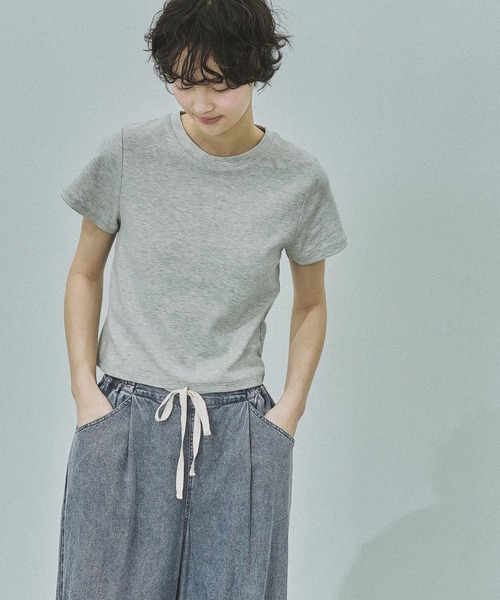 LAKOLE(ラコレ)の「チビTEE / 660029(Tシャツ/カットソー・レディース・グレー/オフホワイト/ネイビー/ピンク/ブラック/アイボリー・LARGE/MEDIUM)」の10枚目の写真