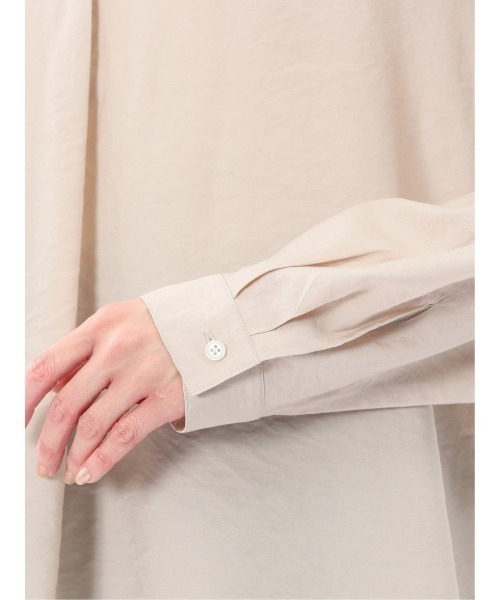 m.f.editorial(エムエフエディトリアル)の「【スキッパー チュニック】m.f.エディトリアル レディース シアーワッシャー プルオーバー シャツ(シャツ/ブラウス・レディース・ベージュ/アイボリー・FREE)」の18枚目の写真