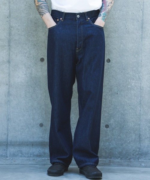 MR.OLIVE（ミスターオリーブ）の「10oz NATURAL SLUB DENIM / WIDE STRIGHT PANTS /M263103（デニムパンツ・メンズ・ブラック/インディゴブルー・SMALL/LARGE/MEDIUM）」の3枚目の写真
