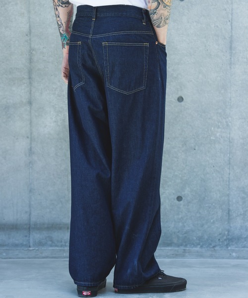 MR.OLIVE（ミスターオリーブ）の「10oz NATURAL SLUB DENIM / WIDE STRIGHT PANTS /M263103（デニムパンツ・メンズ・ブラック/インディゴブルー・SMALL/LARGE/MEDIUM）」の5枚目の写真