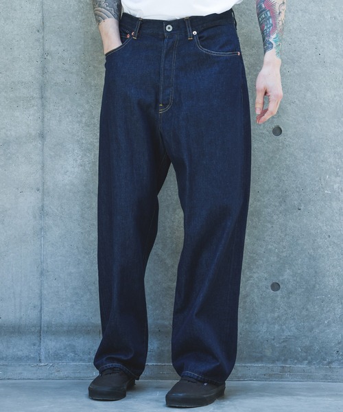 MR.OLIVE（ミスターオリーブ）の「10oz NATURAL SLUB DENIM / WIDE STRIGHT PANTS /M263103（デニムパンツ・メンズ・ブラック/インディゴブルー・SMALL/LARGE/MEDIUM）」の6枚目の写真
