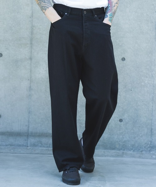 MR.OLIVE（ミスターオリーブ）の「10oz NATURAL SLUB DENIM / WIDE STRIGHT PANTS /M263103（デニムパンツ・メンズ・ブラック/インディゴブルー・SMALL/LARGE/MEDIUM）」の7枚目の写真