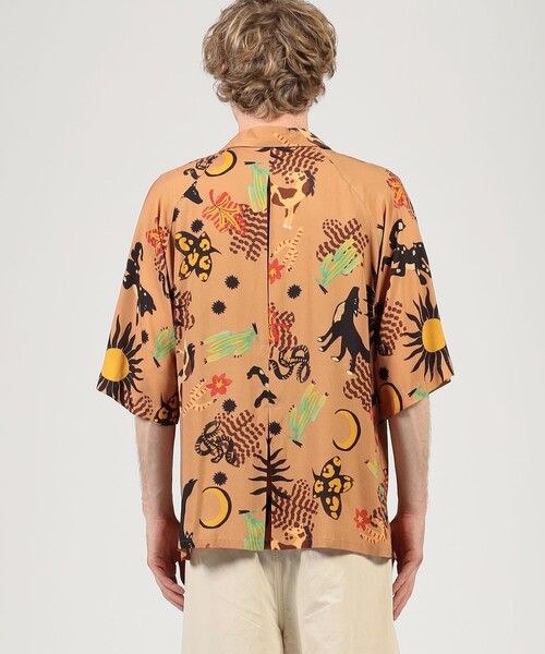 m's braque(エムズブラック)の「【別注】m's braque ポリエステル オープンカラー ハーフスリーブシャツ(シャツ/ブラウス・メンズ・ブラウン系その他・38/36)」の5枚目の写真