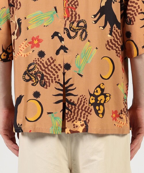 m's braque(エムズブラック)の「【別注】m's braque ポリエステル オープンカラー ハーフスリーブシャツ(シャツ/ブラウス・メンズ・ブラウン系その他・38/36)」の10枚目の写真