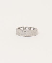 chain plate ring/【ハワイアンジュエリー】【サージカルステンレス】【金属アレルギー対応】【IRIEBEACH / アイリービーチ】つけっぱなしOK