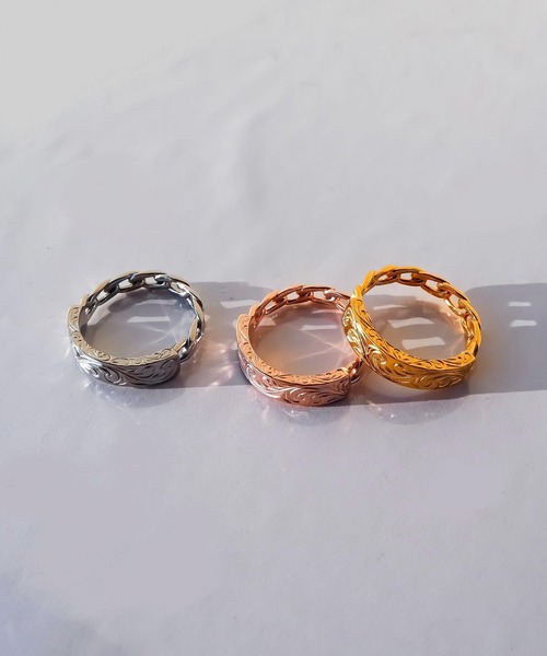 IRIEBEACH（アイリービーチ）の「chain plate ring/【ハワイアンジュエリー】【サージカルステンレス】【金属アレルギー対応】【IRIEBEACH / アイリービーチ】つけっぱなしOK（リング・レディース・ゴールド/ピンク/シルバー・7号/9号/11号/13号/15号/17号/19号/21号）」の6枚目の写真