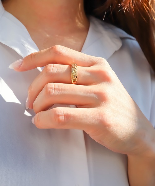 IRIEBEACH（アイリービーチ）の「chain plate ring/【ハワイアンジュエリー】【サージカルステンレス】【金属アレルギー対応】【IRIEBEACH / アイリービーチ】つけっぱなしOK（リング・レディース・ゴールド/ピンク/シルバー・7号/9号/11号/13号/15号/17号/19号/21号）」の8枚目の写真