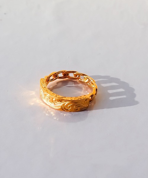 IRIEBEACH（アイリービーチ）の「chain plate ring/【ハワイアンジュエリー】【サージカルステンレス】【金属アレルギー対応】【IRIEBEACH / アイリービーチ】つけっぱなしOK（リング・レディース・ゴールド/ピンク/シルバー・7号/9号/11号/13号/15号/17号/19号/21号）」の5枚目の写真