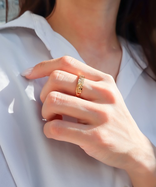 IRIEBEACH（アイリービーチ）の「chain plate ring/【ハワイアンジュエリー】【サージカルステンレス】【金属アレルギー対応】【IRIEBEACH / アイリービーチ】つけっぱなしOK（リング・レディース・ゴールド/ピンク/シルバー・7号/9号/11号/13号/15号/17号/19号/21号）」の9枚目の写真